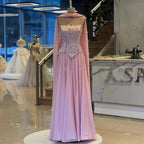 Classy Sage Green   A-Line Chiffon Evening Dress