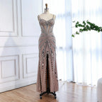 Luxury Nude Corset Beaded Mermaid Prom Dress LA72803A
