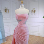 Elegant Pink Glitter Prom Dress with Slit