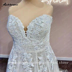 NumberSea Women Glitter Wedding Dress Sweetheart 2025 Sparkly Bridal Boho Wedding Gowns Lace Appliques vestidos para mujer