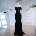 Classy Black Off-Shoulder Lace Prom Dress