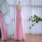 Luxury Dubai Pink Bow Evening Dress