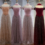 Luxury Arabic Pink Pearls Beaded Evening Dress With Cape