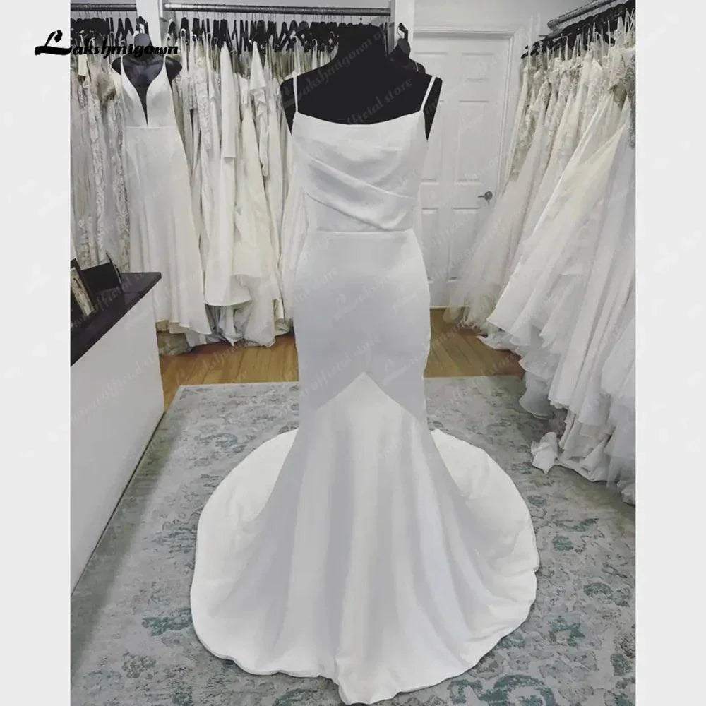 NumberSea Robe Satin Bridal Dress Wedding 2025 Sexy Women Beach Wedding Gowns Backless Bridal Dress Vestido Civil Bridal