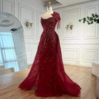 Luxury Green Evening Dress with Overskirt