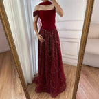 Luxury Arabic Pink Pearls Beaded Evening Dress With Cape