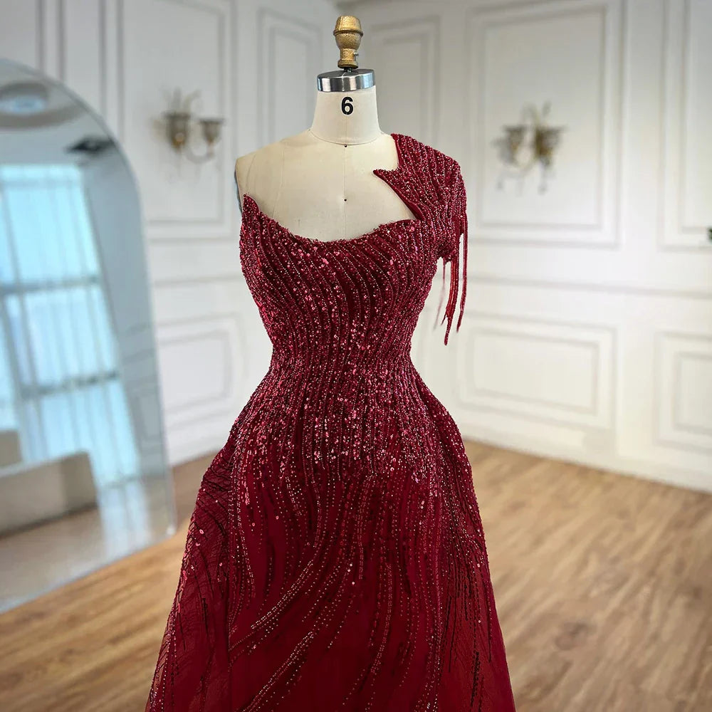 Luxury Green Evening Dress with Overskirt
