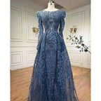 Serene Hill Muslim Luxury Green Mermaid Evening Dress with Overskirt  Arabic  For Women Wedding Party 2024 LA71610A