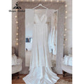 Sexy Mermaid Lace Backless Soft Satin Women Wedding Dress Spaghetti Straps   Wedding Gowns for Bride robe soirée mariage