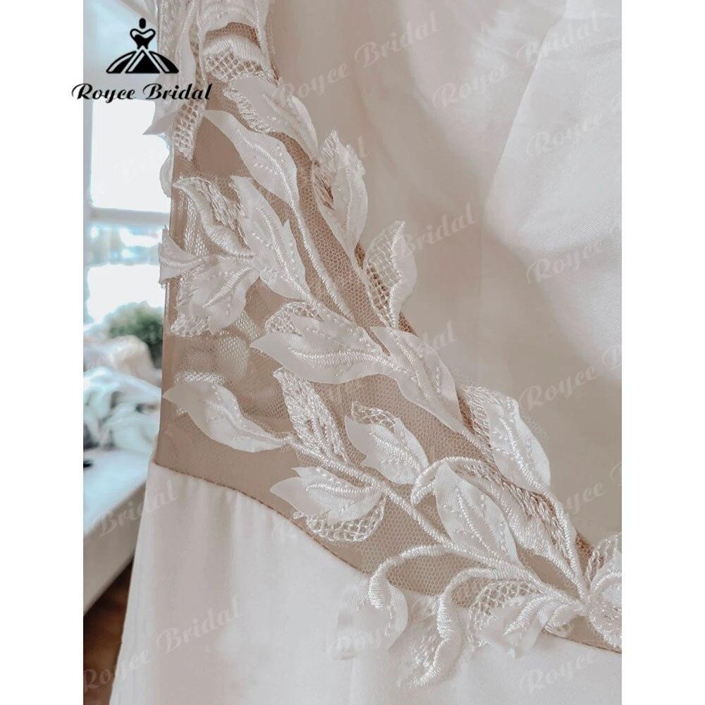 Sexy Mermaid Lace Backless Soft Satin Women Wedding Dress Spaghetti Straps   Wedding Gowns for Bride robe soirée mariage