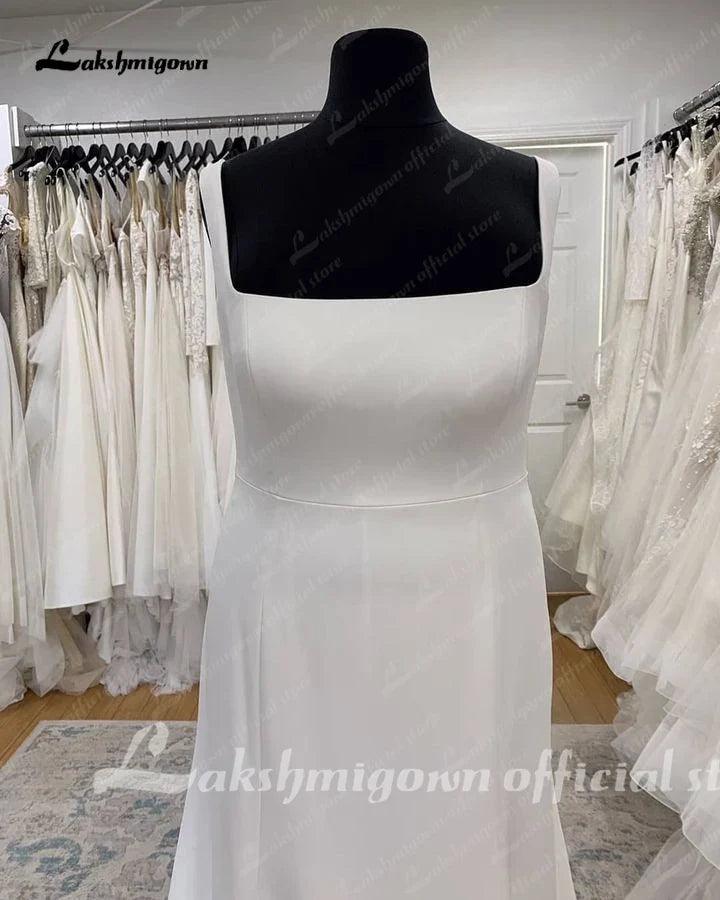 NumberSea Plus Size Boho Mermaid Wedding Dresses for Women 2025 Vestido Scoop Neck Lace Crepe Wedding Gowns  Vestiti Donna