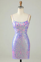 Spaghetti Straps Homecoming Dress with Criss Cross