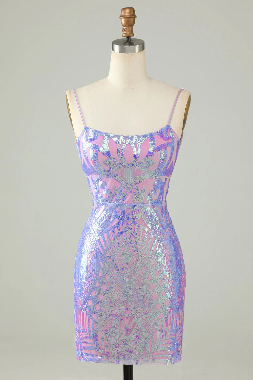 Spaghetti Straps Homecoming Dress with Criss Cross