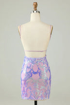 Spaghetti Straps Homecoming Dress with Criss Cross