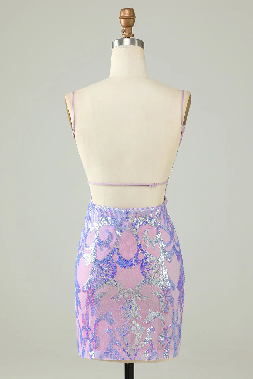Spaghetti Straps Homecoming Dress with Criss Cross