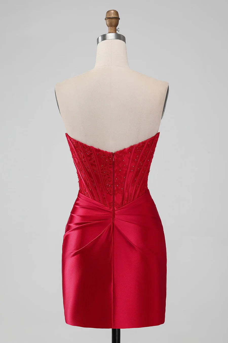Strapless Bodycon Homecoming Dress Short Prom Dress