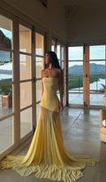 Strapless Long Mermaid Prom Dresses Party Dress Evening Dress