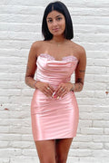 Strapless Satin Sweetheart Short Mini Homecoming Dress