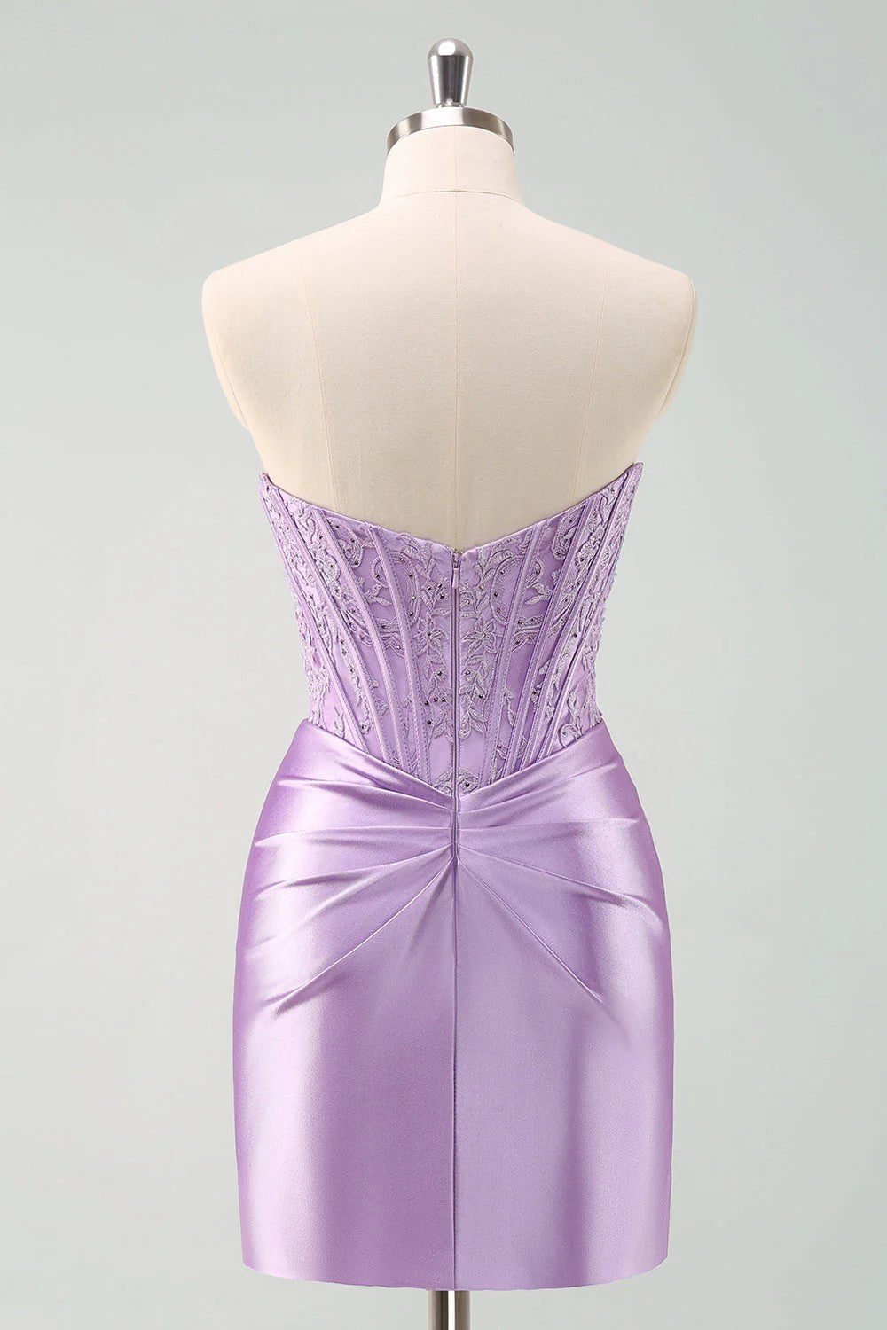 Strapless Bodycon Homecoming Dress Short Prom Dress