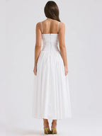 Waist Wrap Elegant A-line Vacation Dress