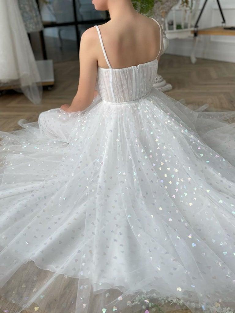 Sweetheart Straps Short Prom Dress Tea Length Homecoming Dress