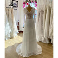 Vestido Novia V Neck Lace Bodice Boho Bohemian Beach Split Side Wedding Gown for Bride Wedding Dress for Women NumberSea