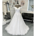 Vinatge Off Shoulder Lace A Line Wedding Dress for Women  V Neck Short Cap Sleeve Bridal Gown Sweep Train Vestido Novia Sexy