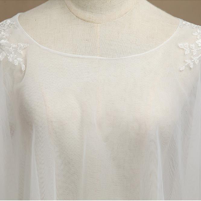 Women's Wrap Shrugs Shawls Tulle Wedding Party / Evening Appliques Flower Lace