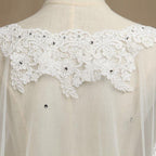 Women's Wrap Shrugs Shawls Tulle Wedding Party / Evening Appliques Flower Lace with Beading