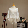 Women's Wrap Shrugs Shawls Tulle Wedding Party / Evening Appliques Flower Lace with Beading