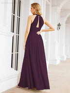 Numbersea Halter Sleeveless Bridesmaid Dresses Long for Party Wedding Evening 28054