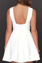 A-line Chiffon Satin Graduation Dresses Homecoming Dress