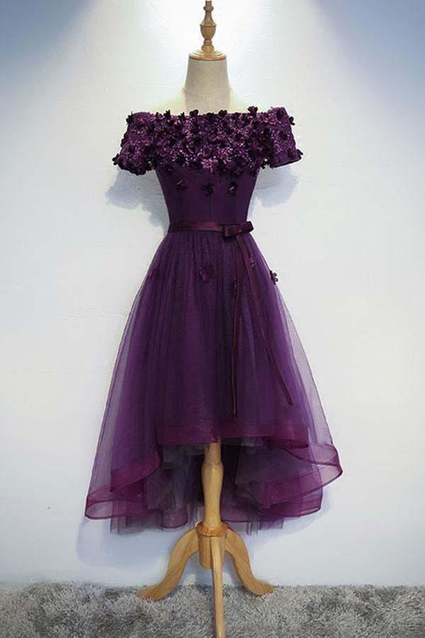 A-line Cute High Low Prom Dress Homecoming dress