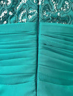 A-Line Evening Gown Tiered Prom Dress Formal Sweep / Brush Train Sleeveless Jewel Neck Chiffon with Rhinestone