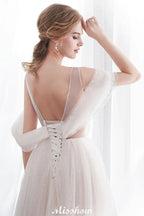 A-line Sleeveless Floor Length Lace Wedding Dress