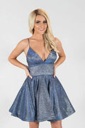 A-line Spaghetti Straps Short Prom Dress Unique Homecoming Dress