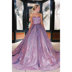A-line Sweetheart Sparkle Prom Dress Formal Evening Gowns
