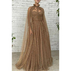 A-line Sweetheart Sparkly Tulle Long Prom Dress with Pockets