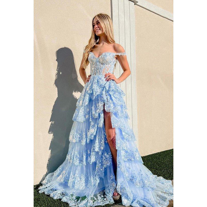 A-Line Sweetheart Tulle Appliques Sleeveless Prom Evening Formal Dress