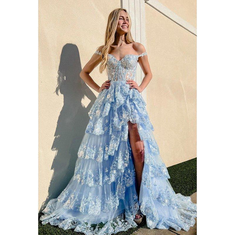 A-Line Sweetheart Tulle Appliques Sleeveless Prom Evening Formal Dress