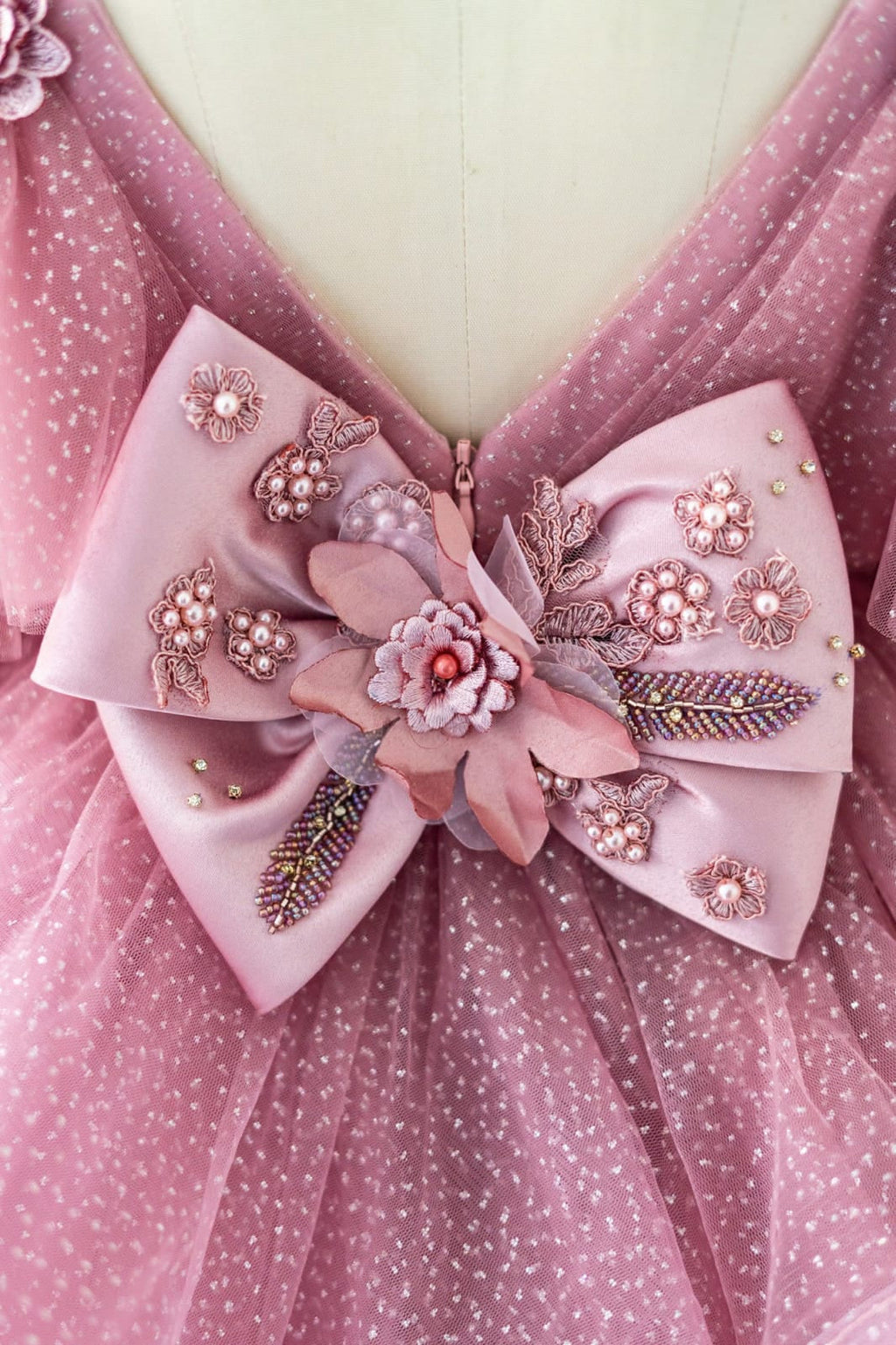 Ball-Gown/Princess Tulle Knee-length Birthday Flower Girl Dress