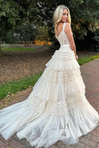 Princess A Line Off the Shoulder Lilac Long Prom Dress with Ruffles