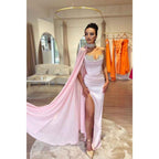 Sheath/column Beads Black Elegant Formal Party Dress with Slit