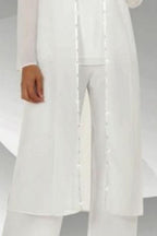 Amazing Two Pieces Mother of The Bride Suit Chiffon Scoop Bridesmaid Dresses