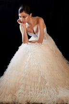 Long Ombre Wedding Dress Bridal