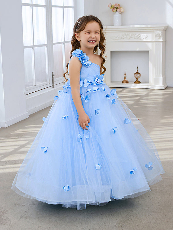 Ball-Gown/Princess Tulle Floor-length Flower Girl Dress