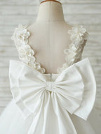 Lace Tulle Knee-length 3D Flower Girl Dress