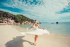 Beach Lace Off The Shoulder Long Chiffon Wedding Dresses