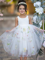 Tulle Knee-length Lace Embroidery Dress