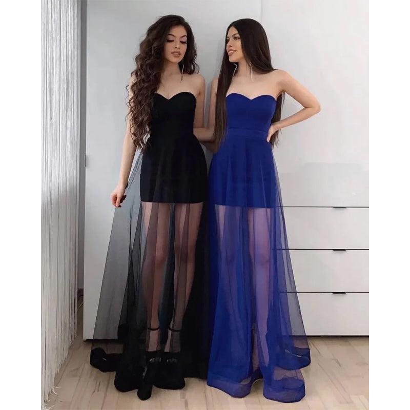 Sweetheart See Through Long Prom Party Dress